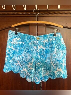 NWT Buttercup Knit short - AMALFI BLUE Sunny State Of Mind- 12 -Lilly Pulitzer